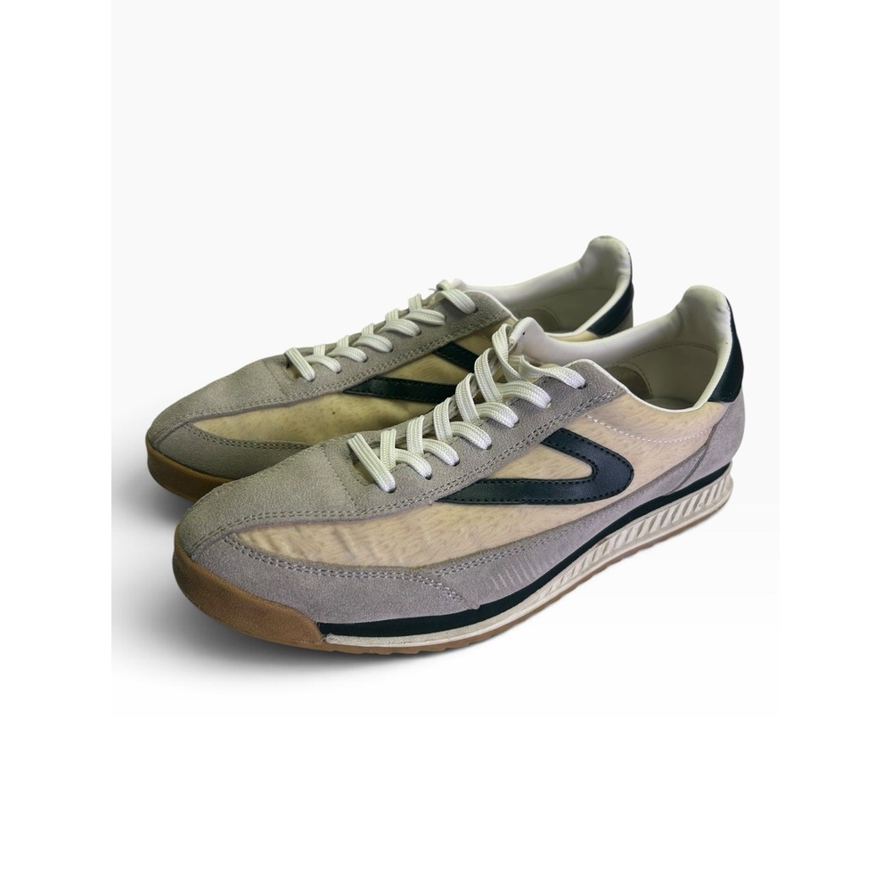 Tretorn Rawlins Women's Retro Jogging Sneaker Gray Green Size 8.5